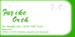 fuzike orth business card